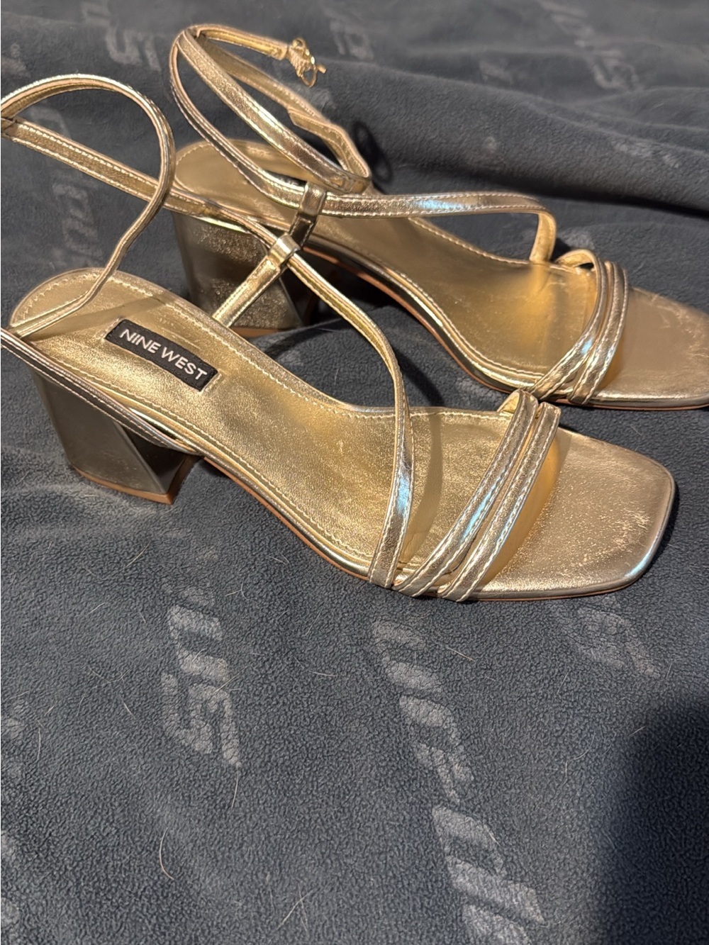 Nine West gold heels